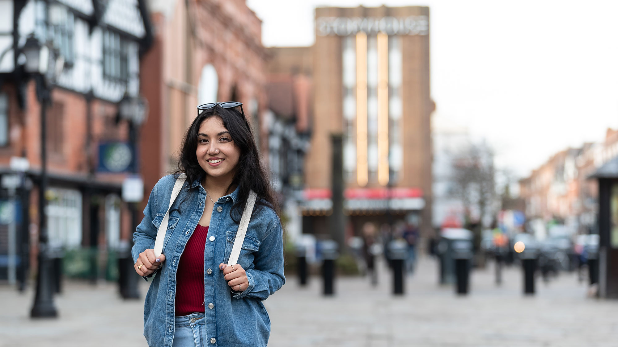 Student stood in Chester