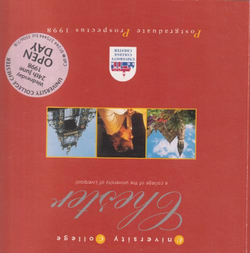 Front cover of 1998 postgraduate prospectus