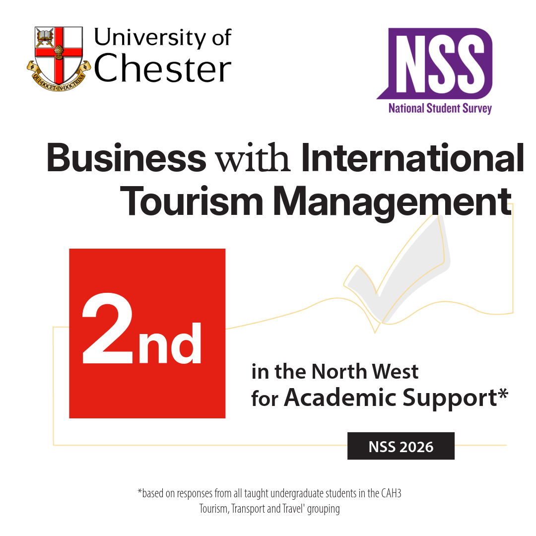 Business and International Tourism Management is second in the North West for Academic Support