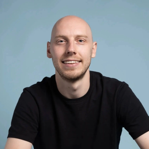 Male professional smiling