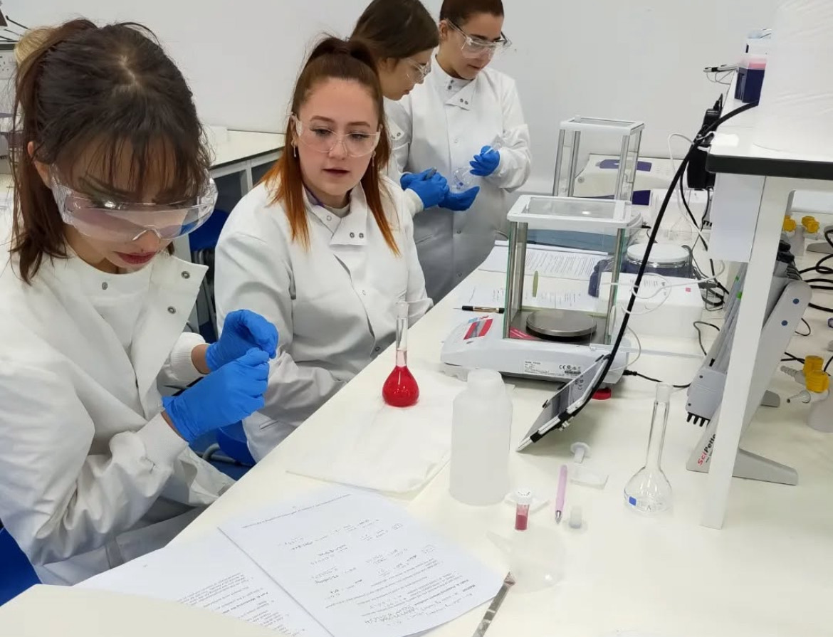 Students working in a laboratory