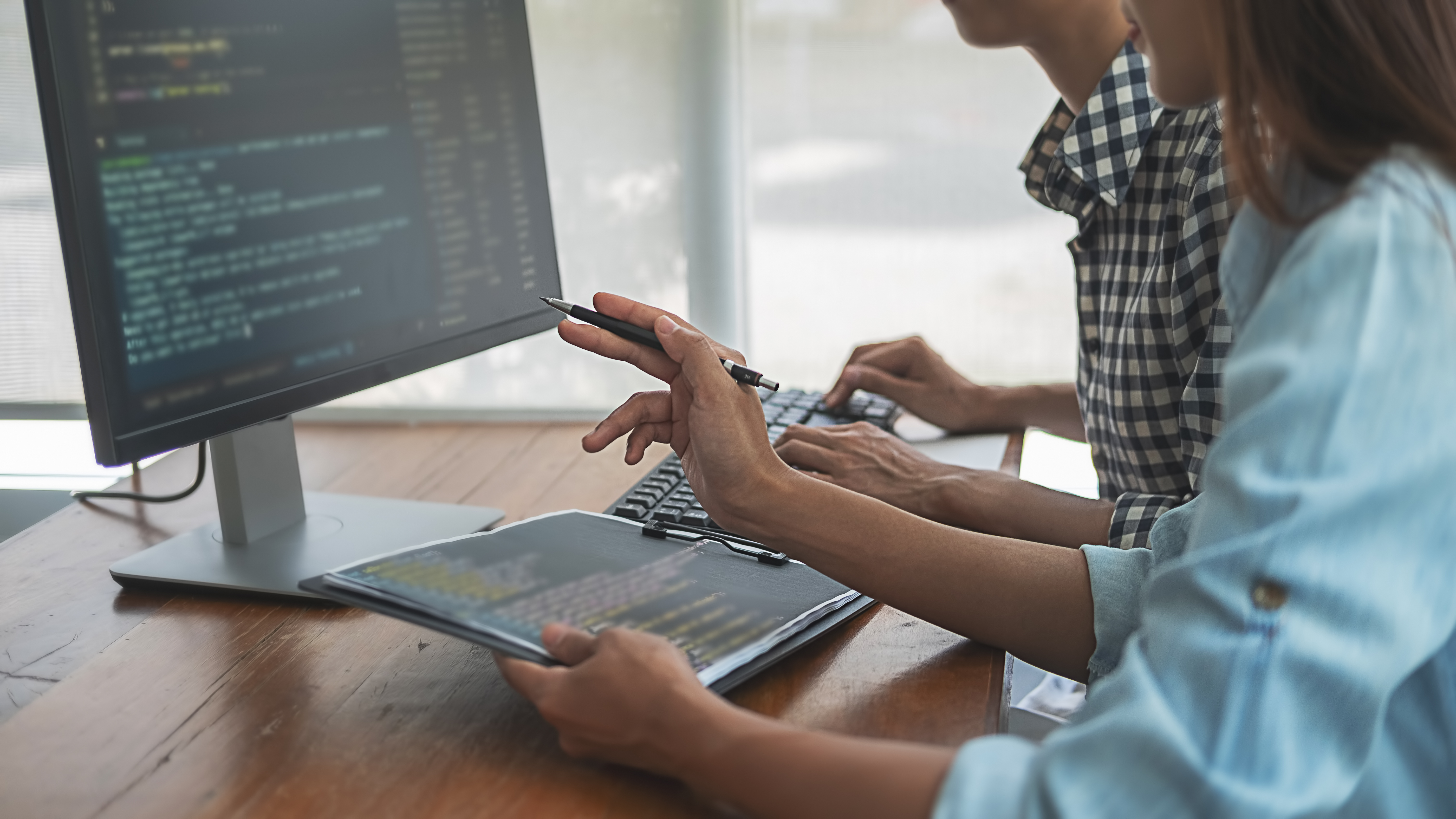 Programmer working in a software development and coding technologies. Website design.Technology concept