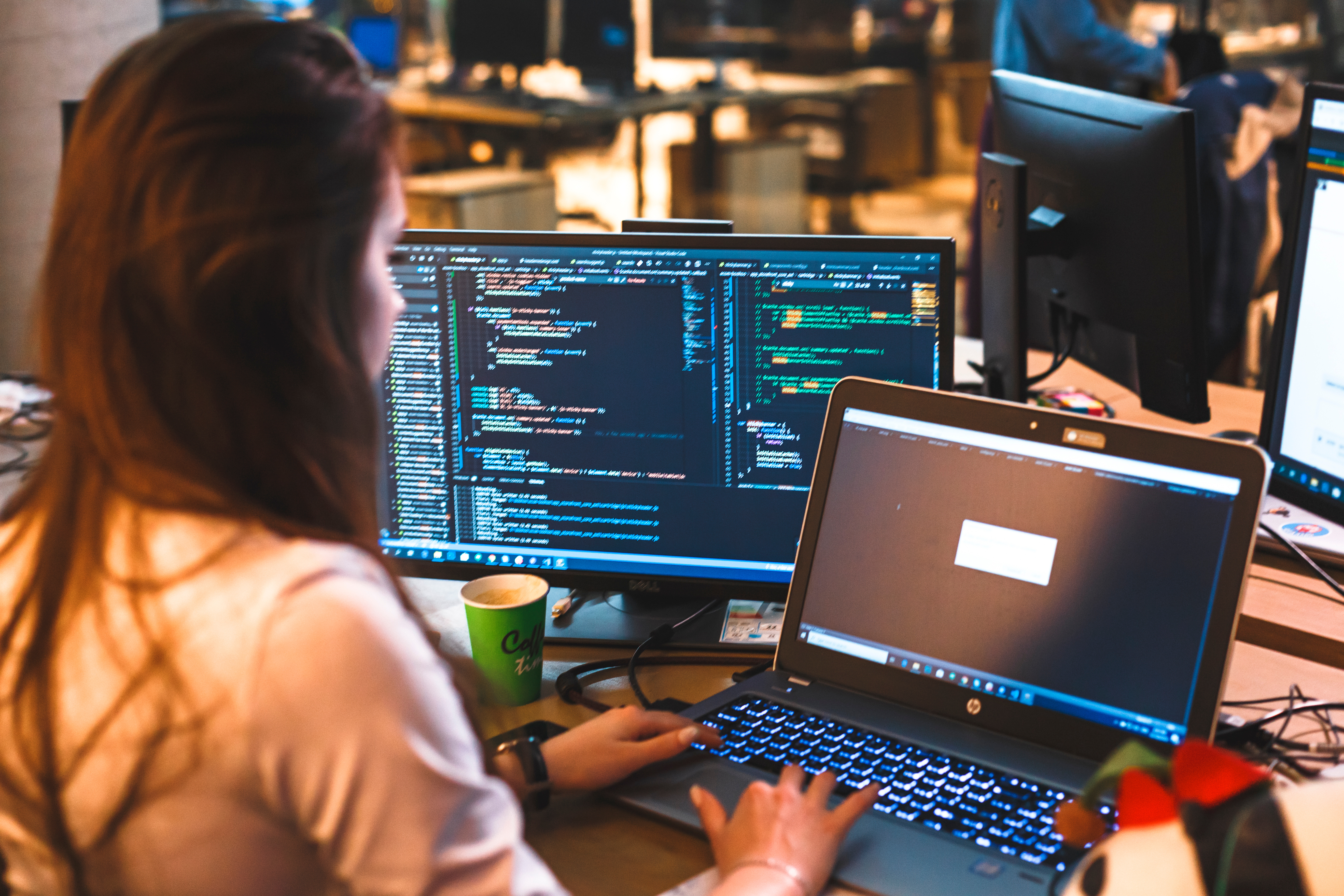 programmer working at the computer