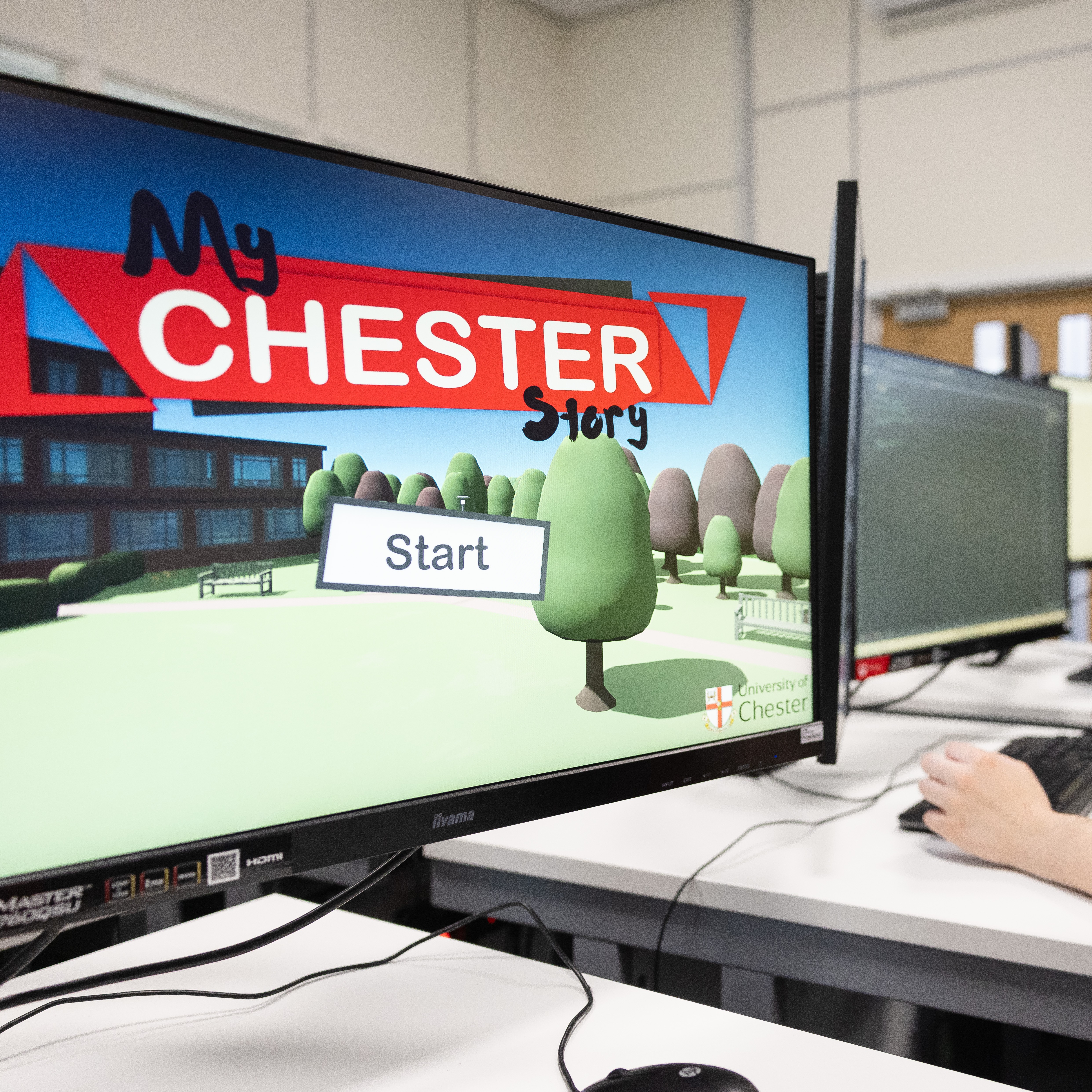 My Chester Story Game on a screen