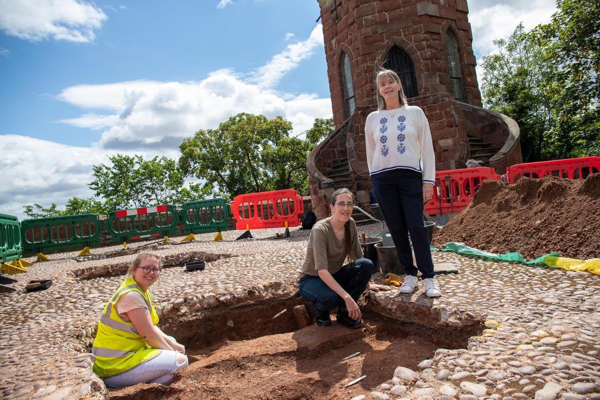 Students and staff on the Archaeology and Forensic Biology BSc (Hons) course taking part in a real excavation site, uncovering historical remains and gaining hands-on fieldwork experience.