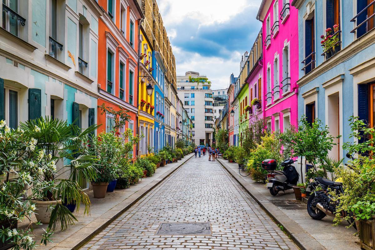 Vibrant city street in Europe symbolising language learning and cultural exploration for Modern Languages BA Hons