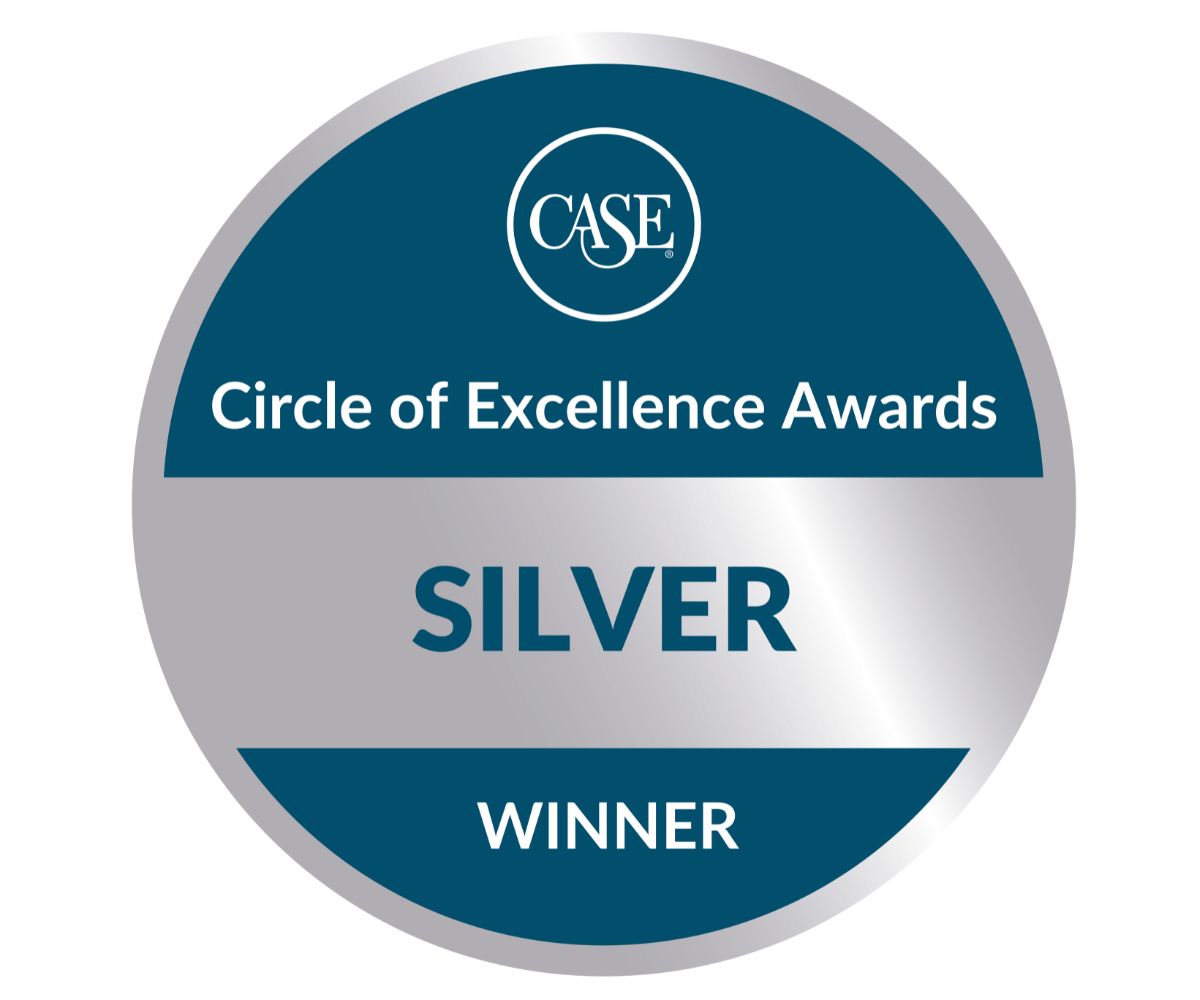 The CASE Circle of Excellence silver badge.