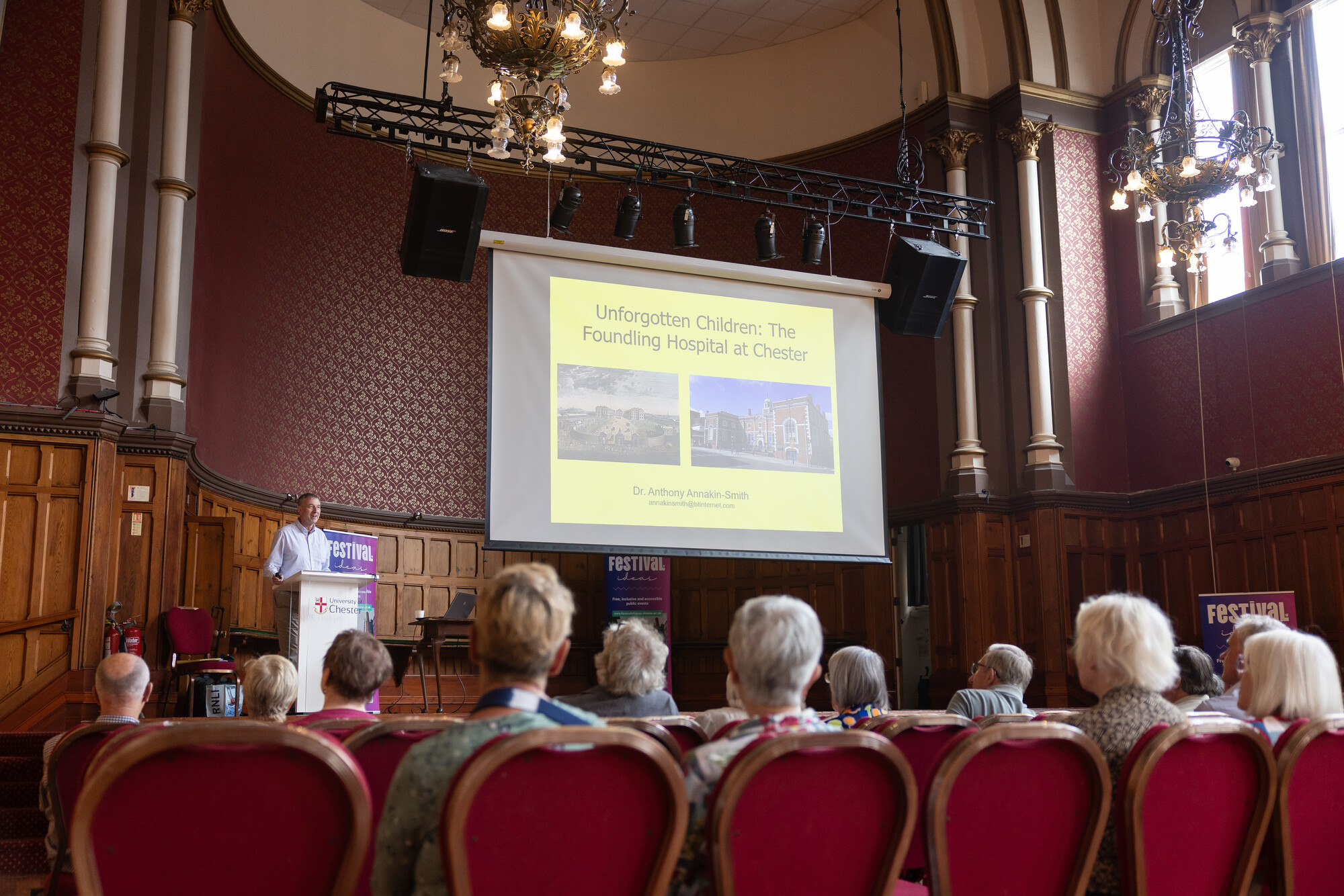 A wide range of talks and experiences from authors of the University of Chester Press were presented, including Dr Anthony Annakin-Smith sharing the story of the Foundling Hospital at Chester.