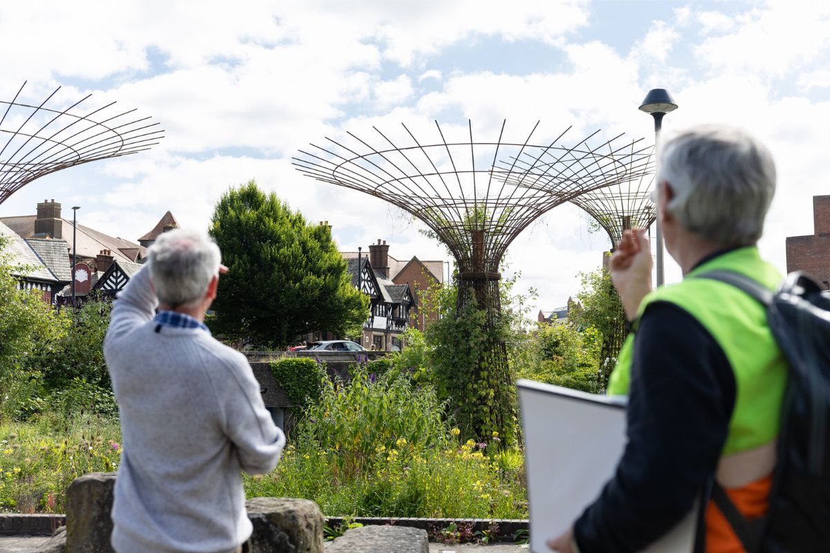 Walking events during the past two years have included introducing attendees to examples of Chester’s sustainable future, and how technology can join with the natural world.