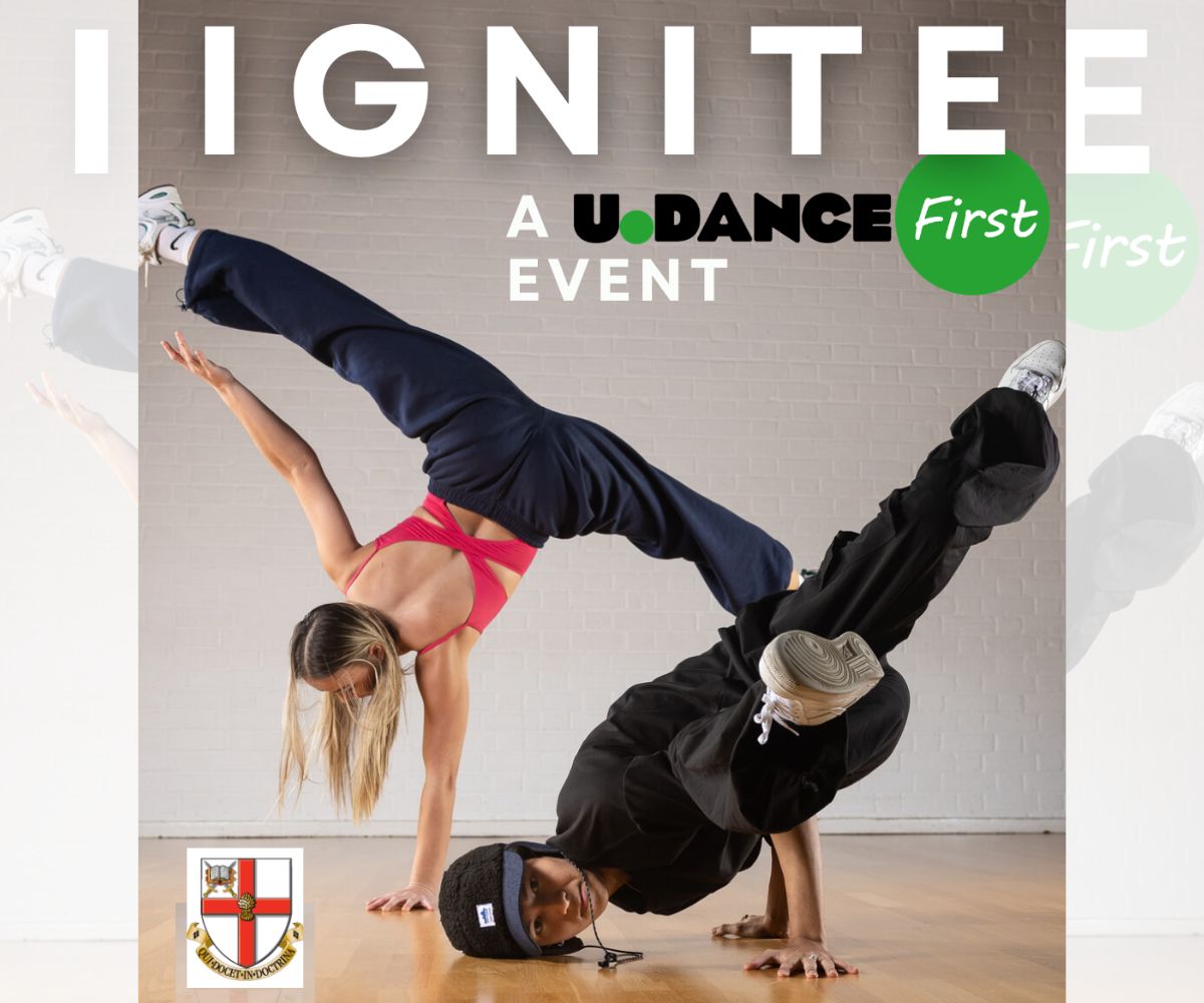 The poster for the Ignite dance event.