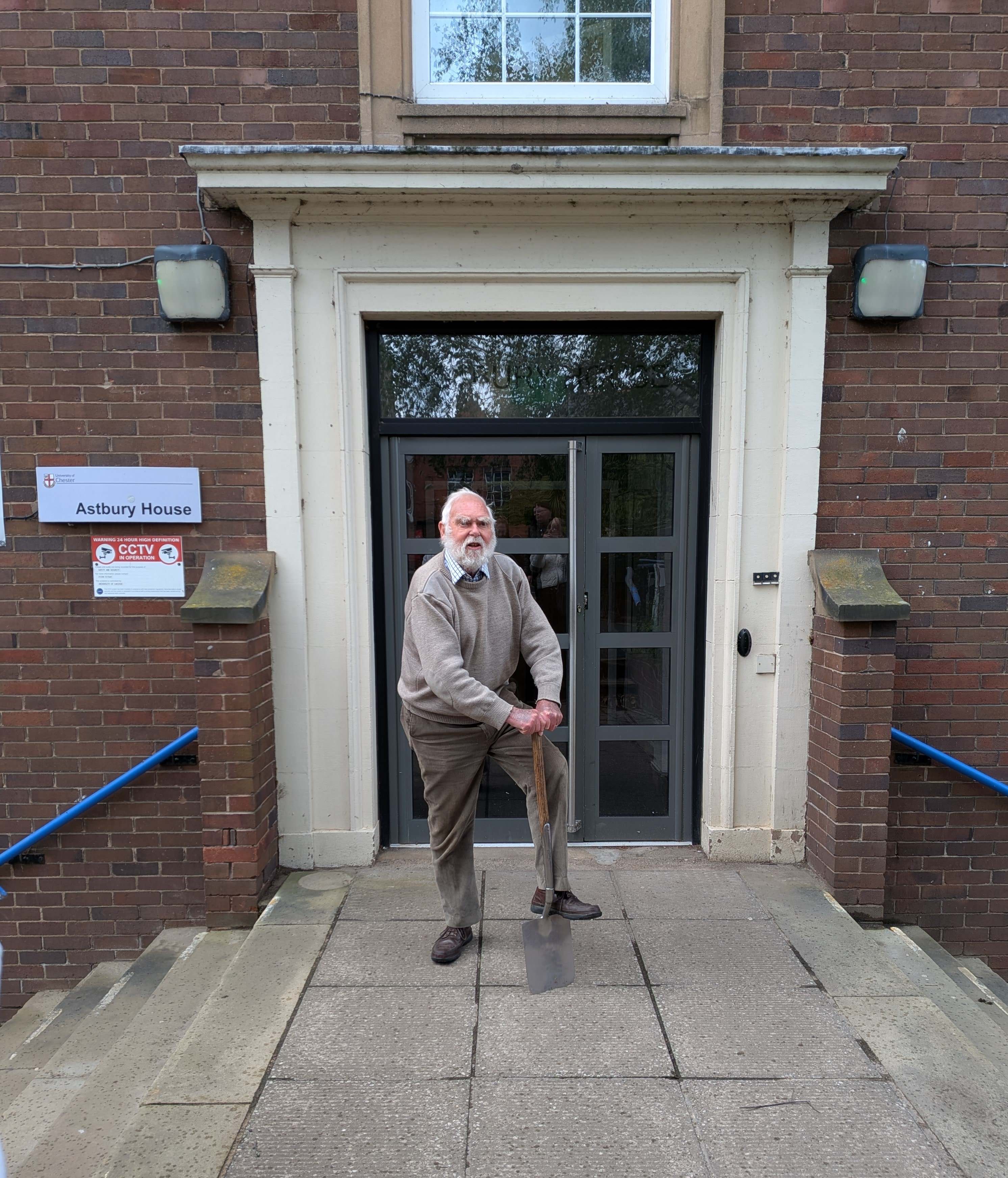 Tim Astbury outside Astbury House web